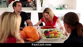 Step Sister Fucks Brother During Thanksgiving Dinner