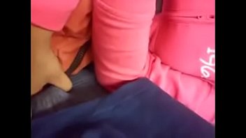 Dick grab by girl in bus