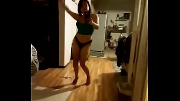 TRANNY Dancing in front of the mirror
