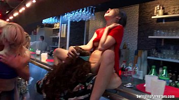 Bi club slags having public sex orgy