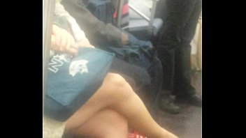 Juicy legs on train