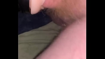 Small ginger cock fucks fleshlight