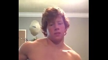 Muscle ginger jerks off at home