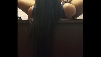 Sexy ebony girl gets fucked and creampied on boss’ desk