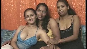 Three indian lesbians having fun