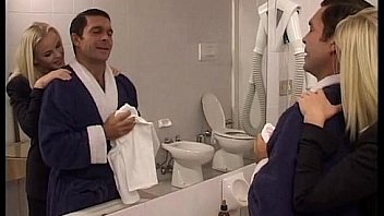 A rich couple fuck in their bathroom