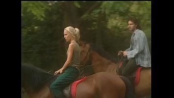 Equestrian teacher fucks pupil riding a horse!