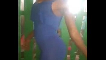 Sexy Carla African Ivoirienne Grils twerking big Ass on blue dress