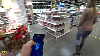 Remote controlled vibrator while shopping