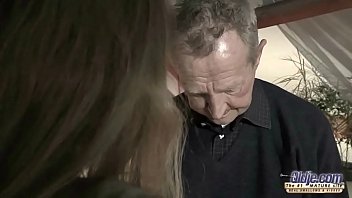 Very Old Man Fucks v. Girl And Cums On Her Tongue After Pussy Sex