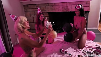 Fuck fest! Sexy babes Savana Styles and Tana Lea help her friend Jenna Foxx celebrate her birthday with Lexington Steele's BBC as a gift! Nasty interracial foursome! Full Video at LexSteeleXXX.com!