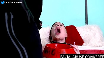 Cute 19 year old sub slut gets pissed in the mouth and  gags hard as she swallows it